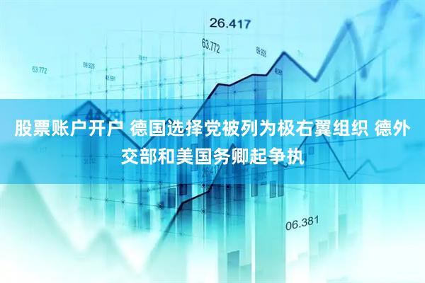 股票账户开户 德国选择党被列为极右翼组织 德外交部和美国务卿起争执